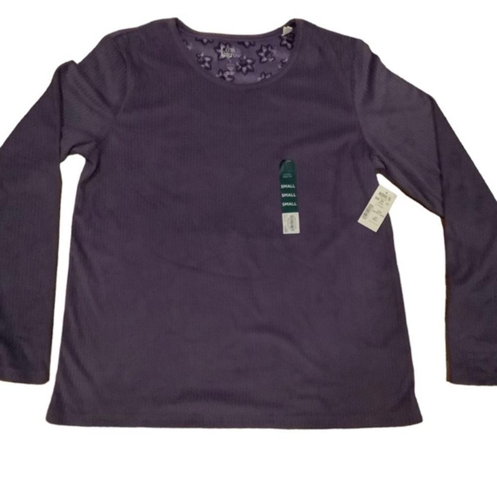 Croft & barrow purple long sleeve sleeping pajama top size small